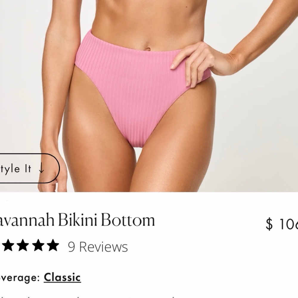 L*space Savannah Bikini Bottom Fleur - S NWT